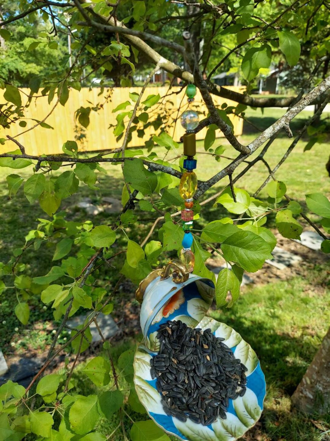 Vintage Teacup Bird Feeder Etsy