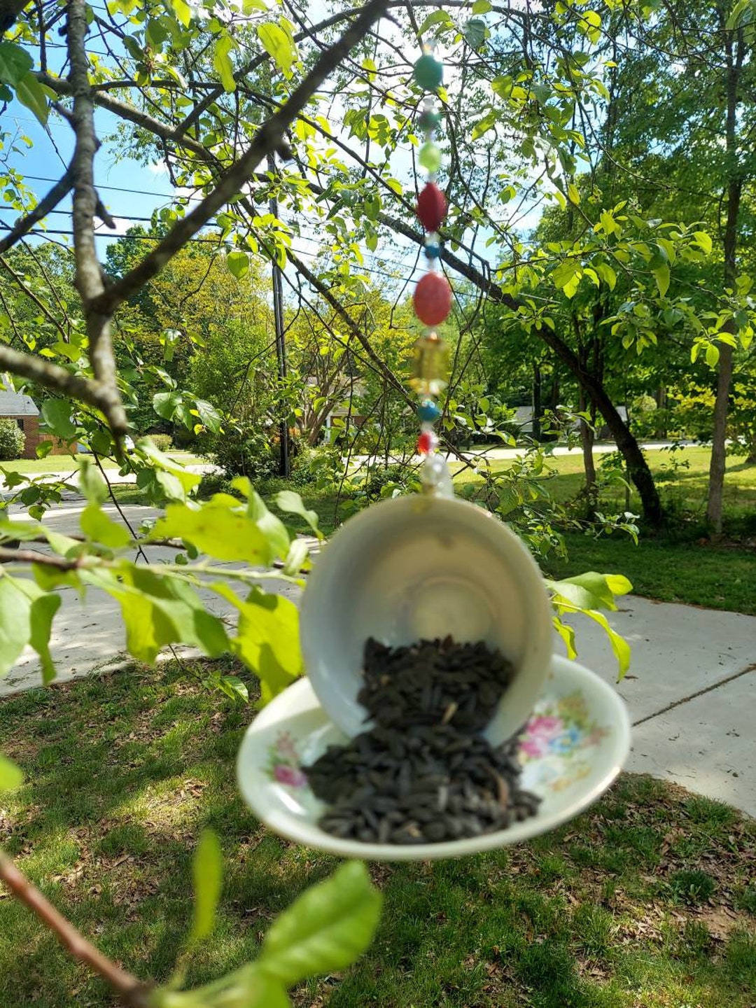 Vintage Teacup Bird Feeder Etsy