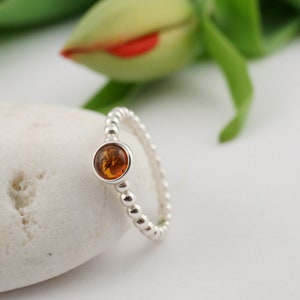 Sterling Silver Amber Stacker Necklace Sterling Silver Amber Stacker Necklace