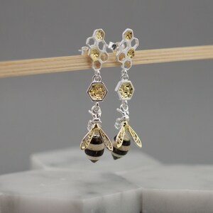 Amber earrings, Amber bee earrings, Dangle Earrings Amber, Stud Earrings Bee