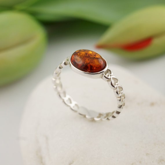 Sterling Silver Amber Stacker Necklace Sterling Silver Amber Stacker Necklace