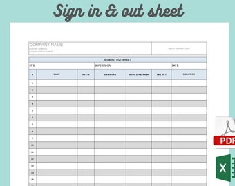 Sign In/Out Sheet, PROJECT MANAGEMENT