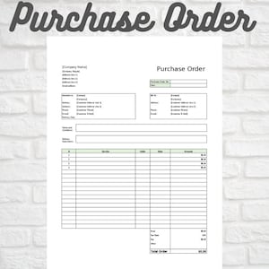 Purchase Order Template, PROJECT MANAGEMENT