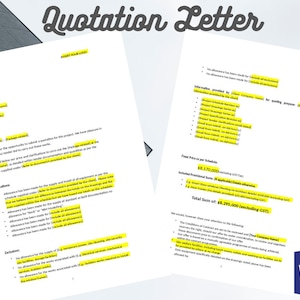 Quotation Letter, Project Management