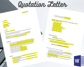 Quotation Letter, Project Management