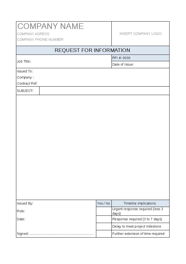 Request for Information (RFI) + Free Register, PROJECT MANAGEMENT - Etsy