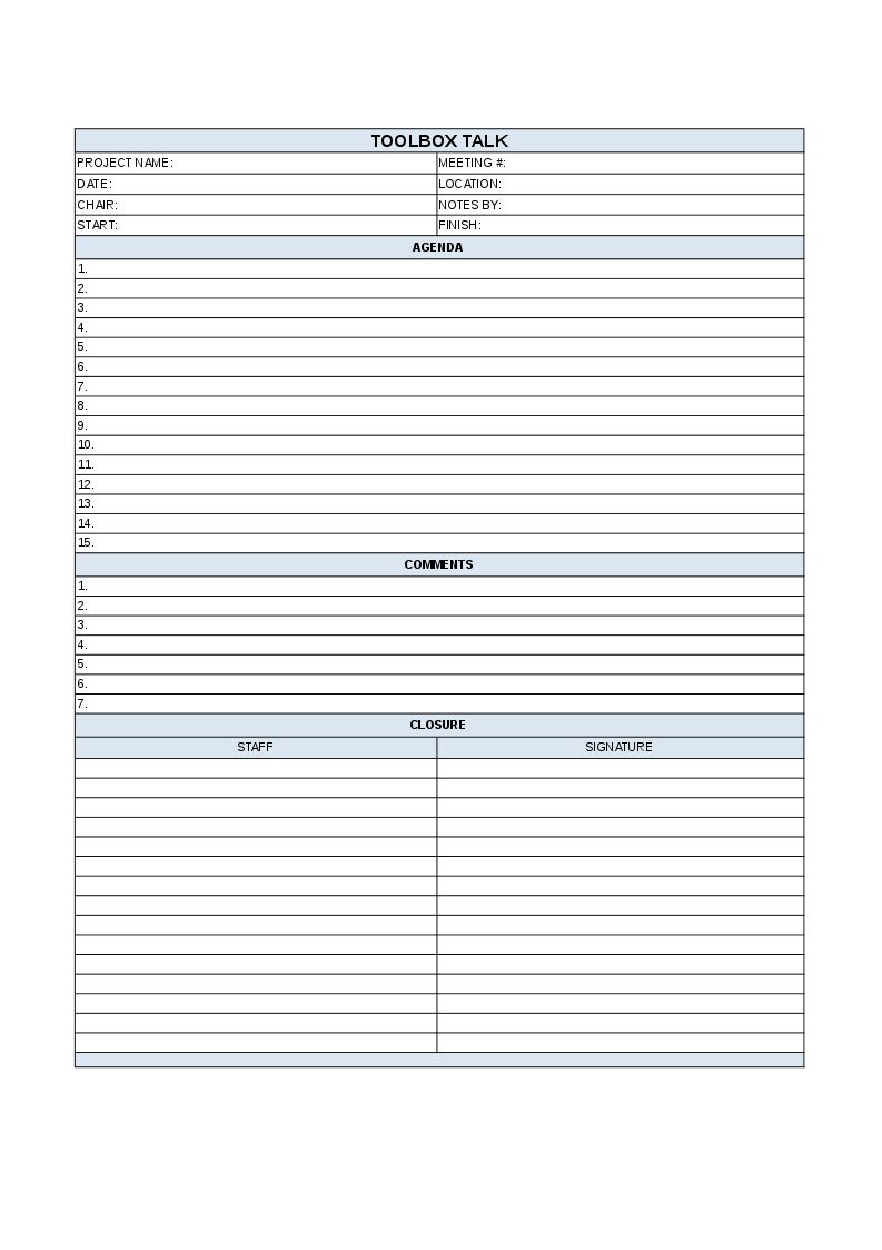 Toolbox Template
