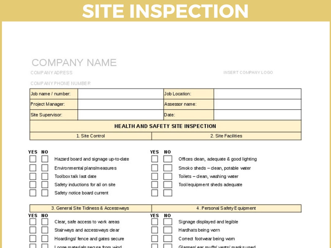Health and Safety Site Inspection Project Management Etsy UK Health and Safety Site Inspection Project Management Etsy UK