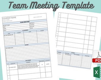 Team Meeting Template, PROJECT MANAGEMENT