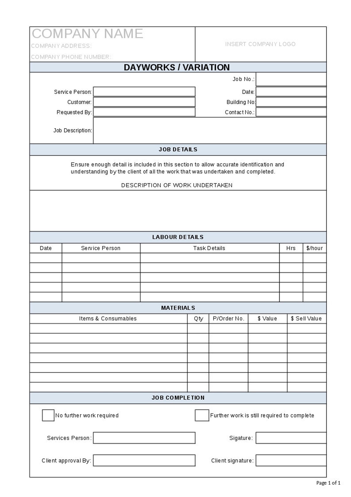 Dayworks Sheet Template PROJECT MANAGEMENT Etsy Dayworks Sheet Template PROJECT MANAGEMENT Etsy