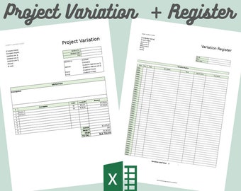 Project Variation Template + (Free Variation Register), PROJECT MANAGEMENT