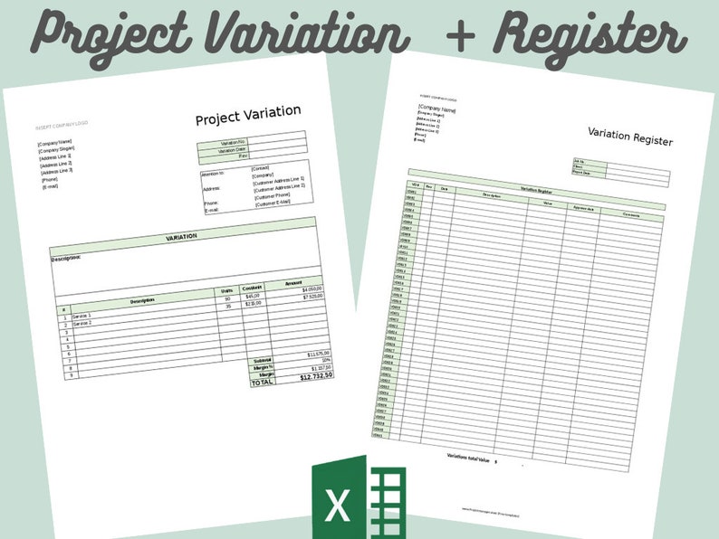 Project Variation Template + (free Variation Register), PROJECT ...