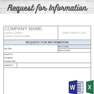 Request for Information (RFI) + Free Register, PROJECT MANAGEMENT
