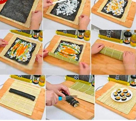 Nuovo kit per la preparazione del sushi Set di bambù con tappetino