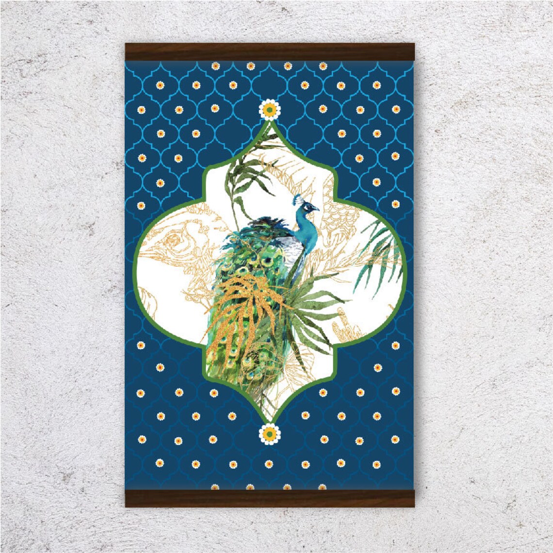 Set of 2 Canvas Wall Hanging Print Wood Frame Living Room Wall Etsy