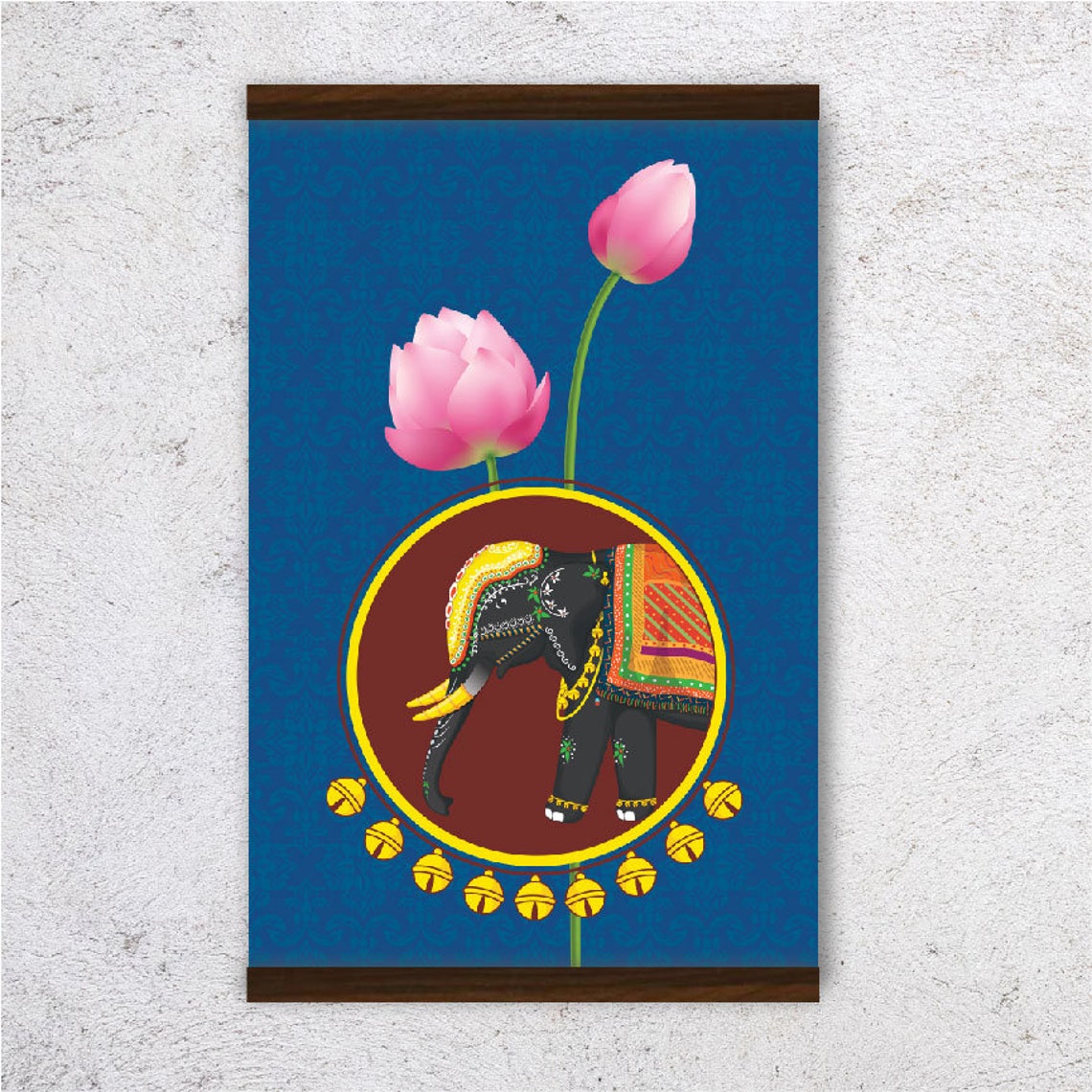 Set of 2 Canvas Wall Hanging Print Wood Frame Living Room Wall Etsy