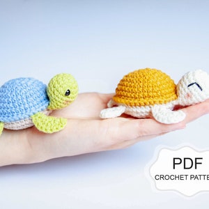 Crochet PATTERN: Tiny Turtle/ Amigurumi Sea Turtle/ Watermelon Baby/ Tortoise Creature/ Keychain Summer Toy/ Handmade PDF Tutorial by Fibita