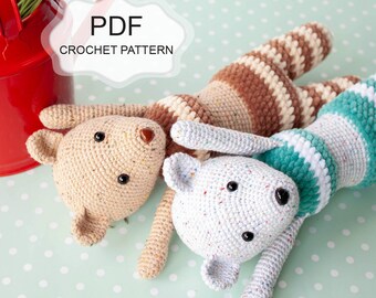 Crochet PATTERN: Teddy Bear/ Polar Bear/ Art/ Amigurumi Softie/ Forest Animal/ Plush Baby Gift/ Handmade/ Mascot Lovey/ Hippie Decor/ DIY