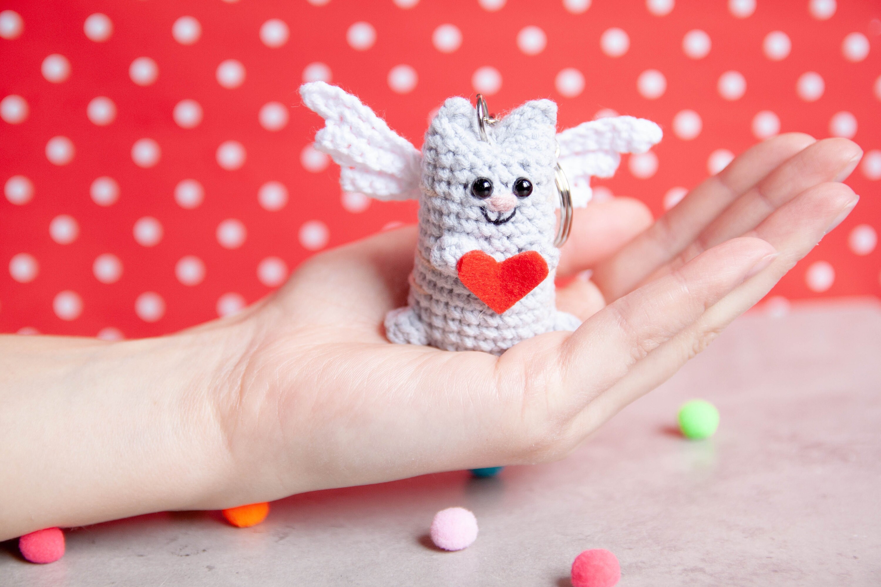Crochet PATTERN: Kitty Cat/ No Sew/ Amigurumi Heart/ Tiny Cat/ | Etsy