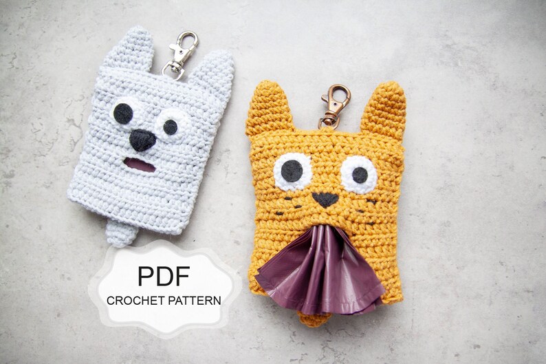 Crochet PATTERN Dog Waste Bag/ Amigurumi Poop Holder/ Leash Etsy