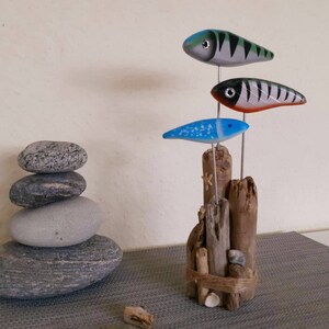 Decoración marítima peces de madera madera a la deriva | Etsy