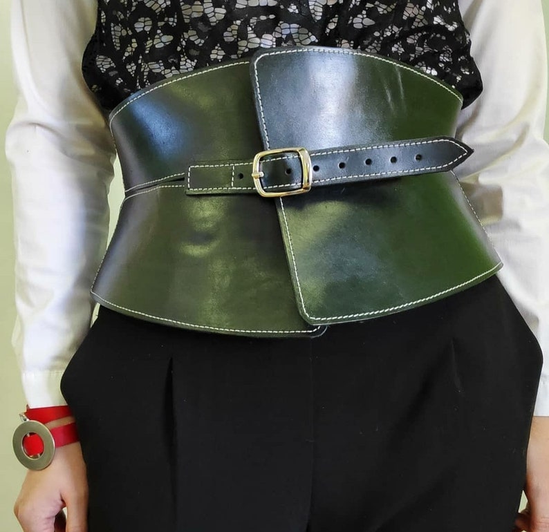 obi leather corset belt