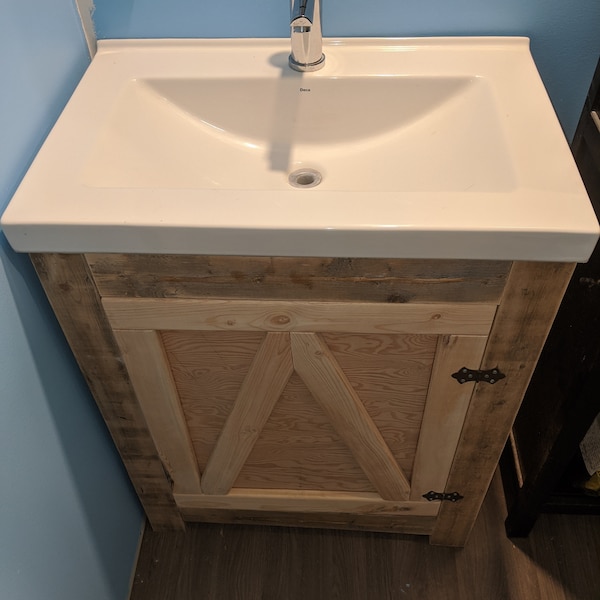 Personnalisé Recyclé / Upcycled Wood Bathroom Vanity