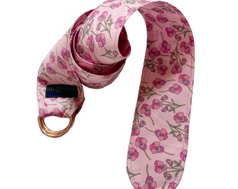 Cinturón de tela pequeño Ros con estampado Liberty London y anilla en D Tana Lawn