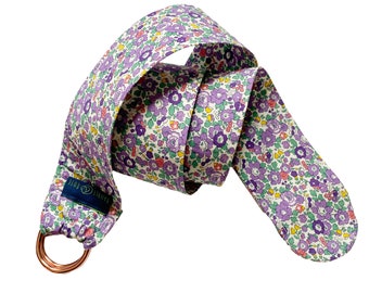 Cinturón de tela pequeño Betsy Ann con estampado Liberty London y anilla en D Tana Lawn