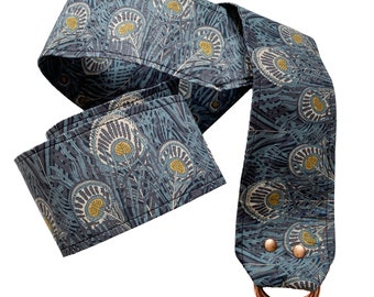 Cinturón de tela mediano Hera con estampado Liberty London y anilla en D Tana Lawn