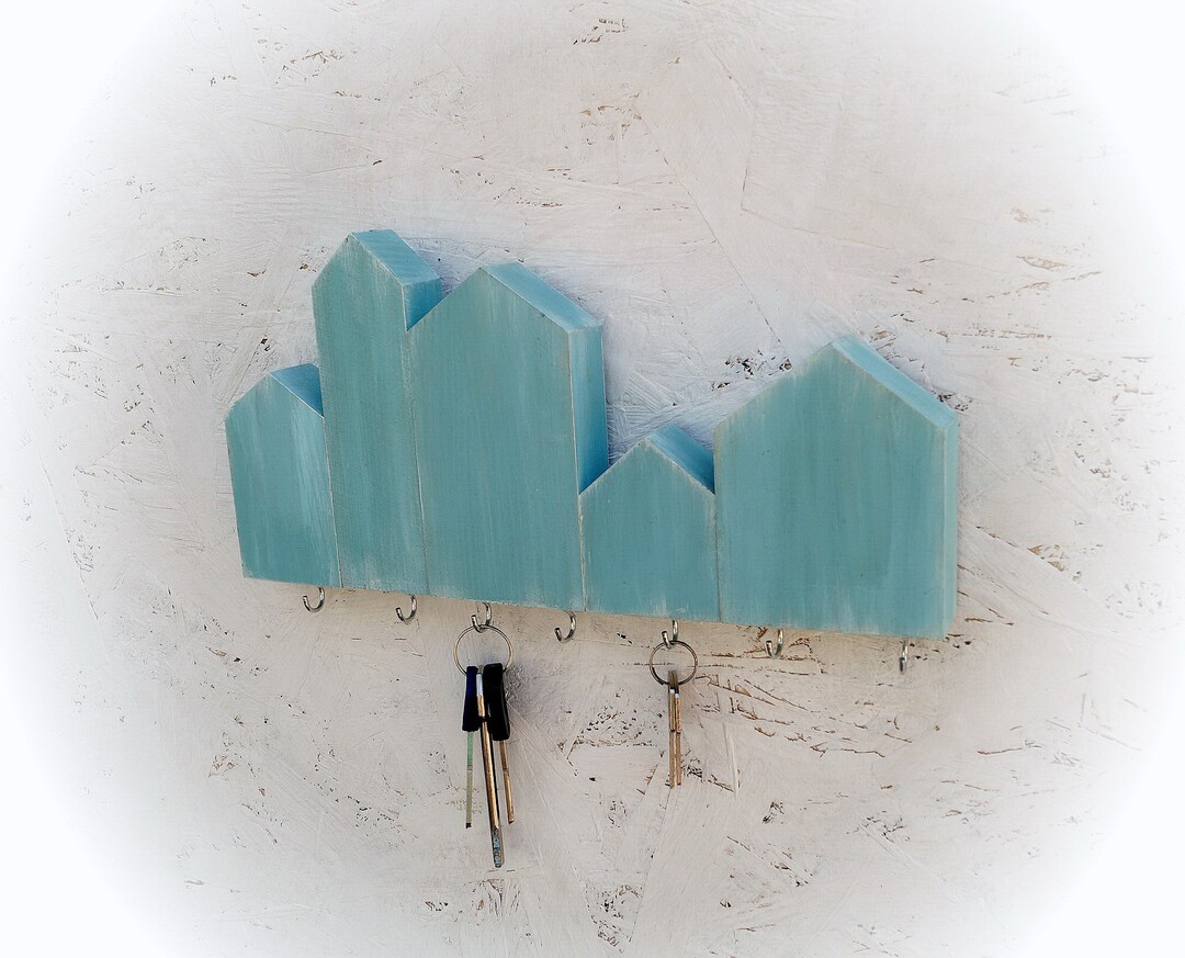 Sky Blue Wall Key Organizer Mini House Key Holder Simple Key Holder - Etsy