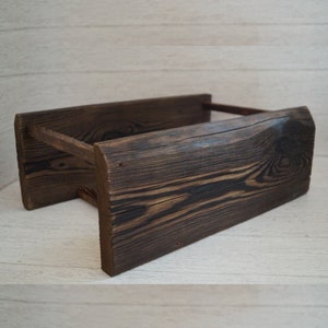 Record storage crate - Reclaimed wood - Vinyl record box