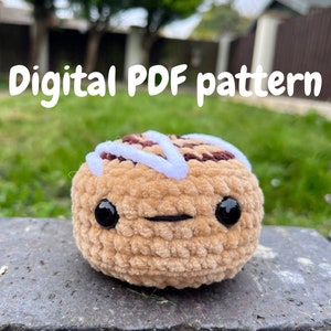 DIGITAL PDF PATTERN | Crochet cinnamon roll | Beginner friendly | Pattern only