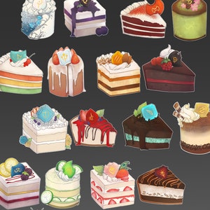 FFXIV - Job Stone Cake 4&quot; Stickers