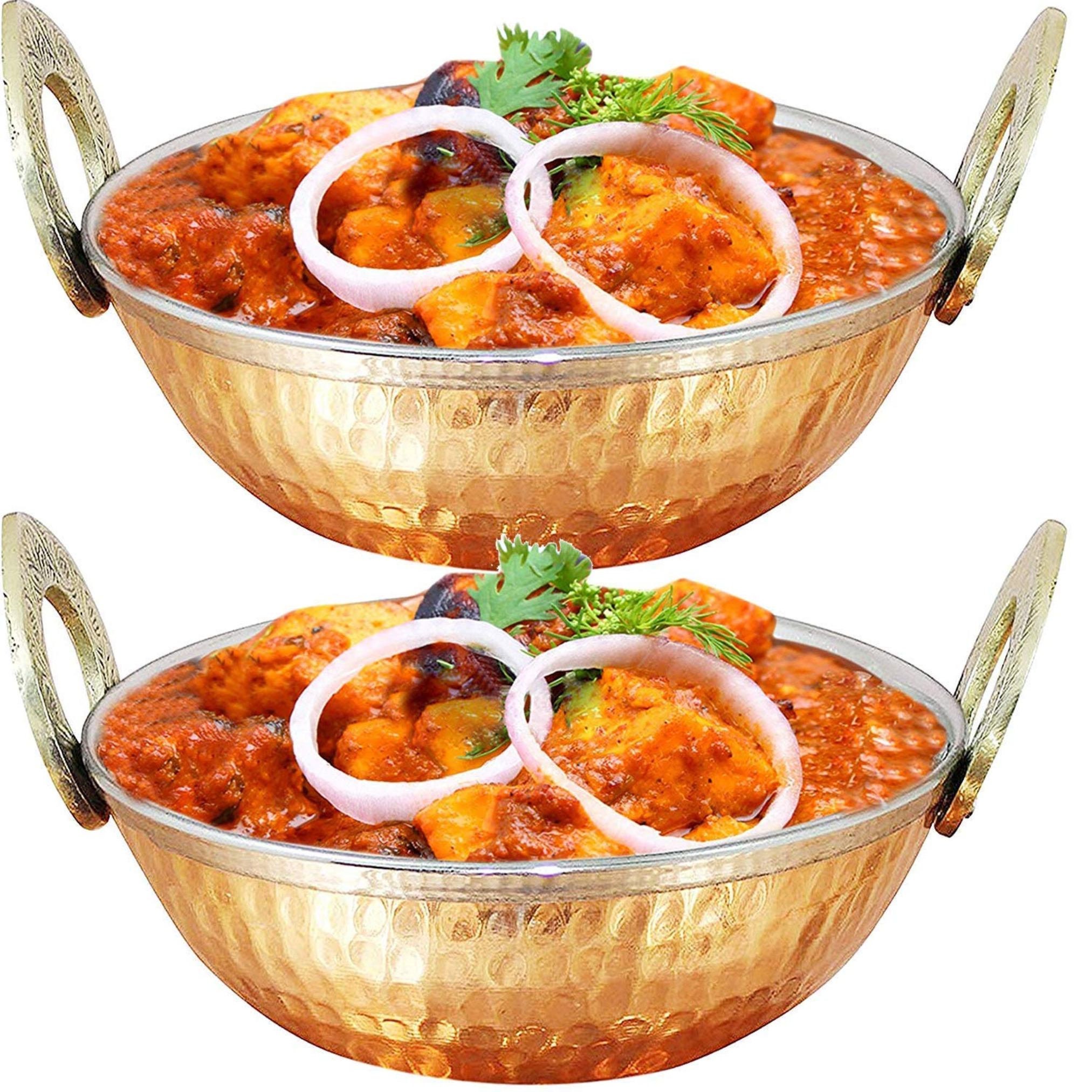 Indian handmade hammered Copper Serveware Karahi Vegetable Etsy