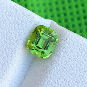 Natural Peridot Gemstone. Top Color Peridot Loose Gemstone From Pakistan -     1.15 carats   6*5*4 mm