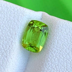Natural Peridot Gemstone. Top Color Peridot Loose Gemstone From Pakistan -     1.15 carats   6.8*4.5*4 mm