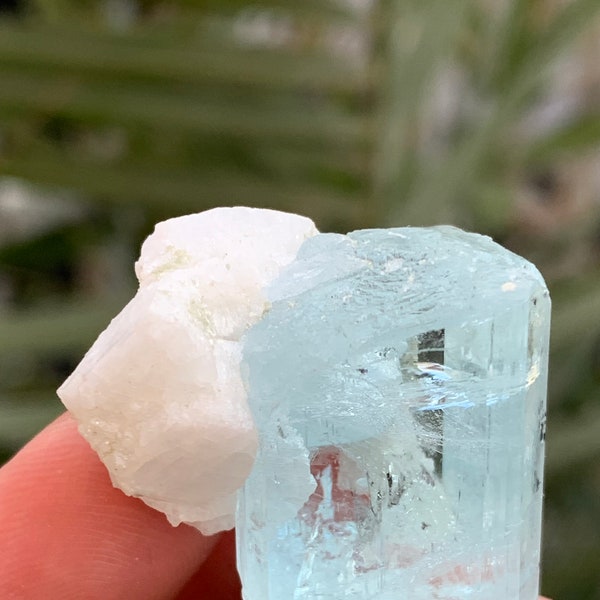 15 Grams Natrual sky Blue Colour Aquamarine Crystal on Matrix Specimen from Shigar Mine Skardu, Raw Aquamarine Specimen, Natural Mineral