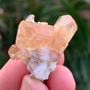 Stunning Golden Colour Topaz Twins Crystal On Matrix Specimen,Topaz Specimen,Natural Minerals,Topaz Crystal From Skardu mine.13 Grams