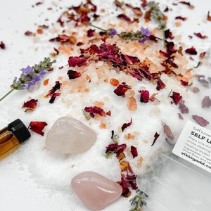 Ritual Bath Salts with Pure Essential Oil and Healing Crystal image 2