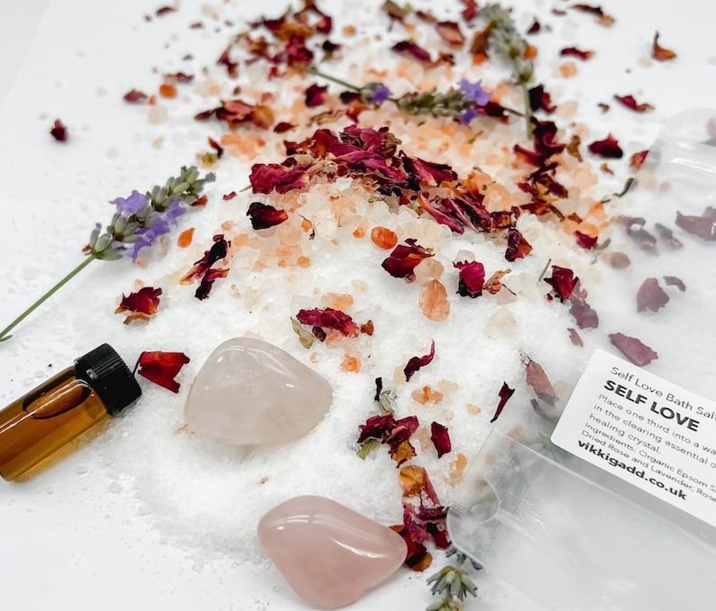 Ritual Bath Salts with Pure Essential Oil and Healing Crystal image 2