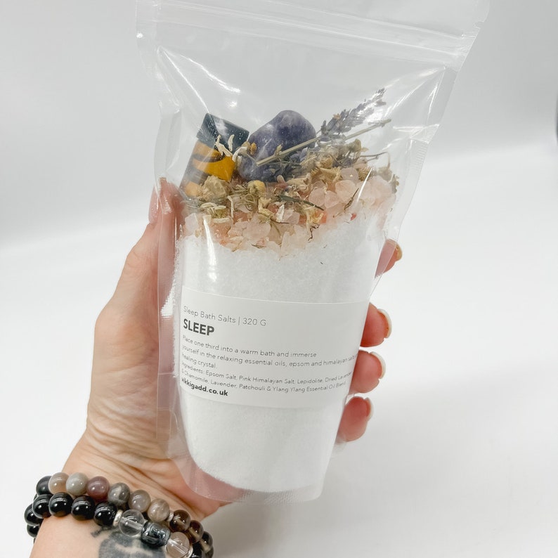 Ritual Bath Salts With Pure Essential Oil and Healing Crystal Etsy UK