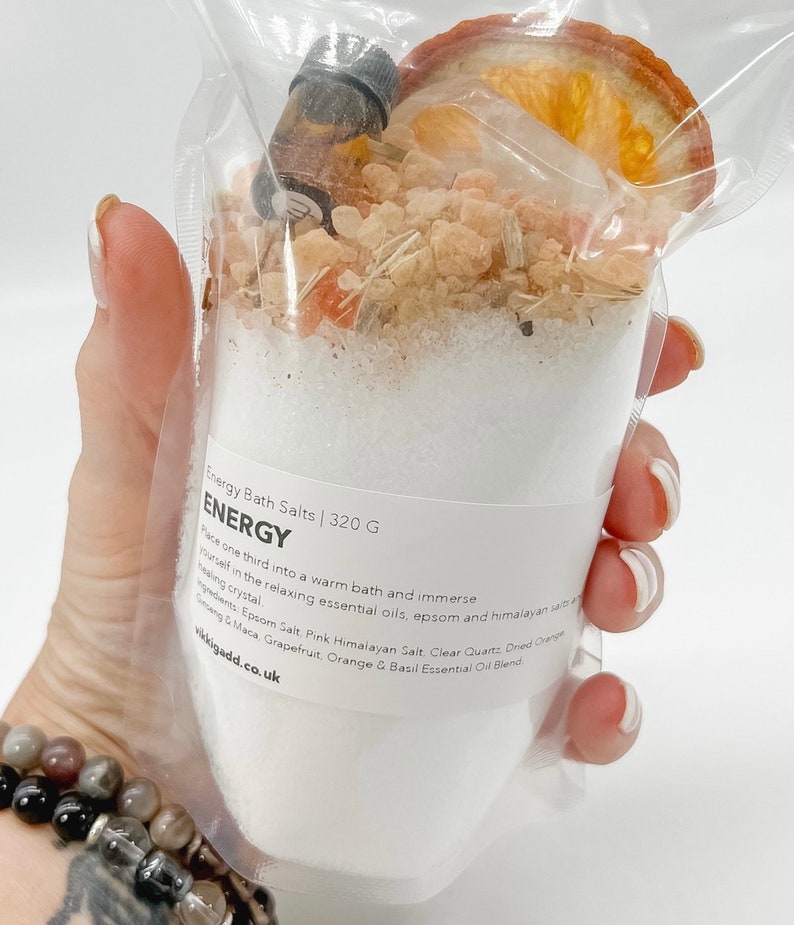 Ritual Bath Salts With Pure Essential Oil and Healing Crystal Etsy UK