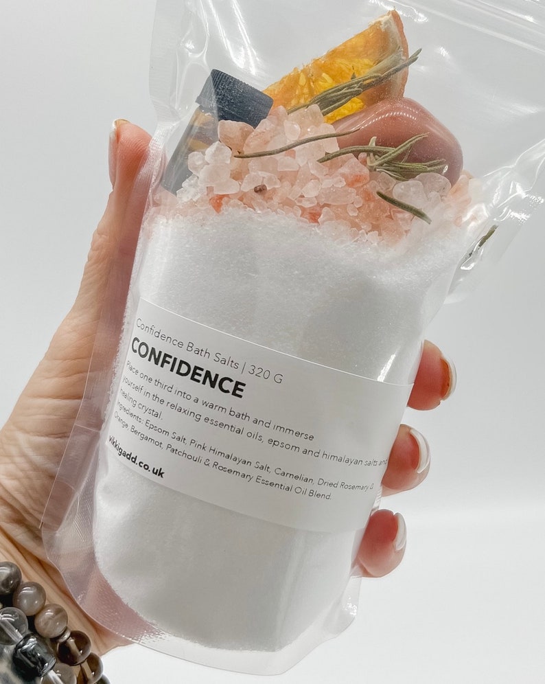Ritual Bath Salts With Pure Essential Oil and Healing Crystal Etsy UK
