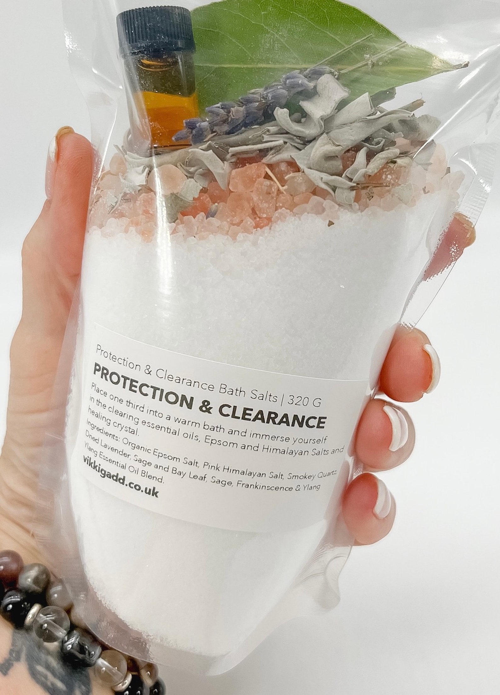 Ritual Bath Salts With Pure Essential Oil and Healing Crystal Etsy UK