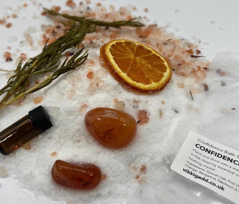 Ritual Bath Salts with Pure Essential Oil and Healing Crystal image 3