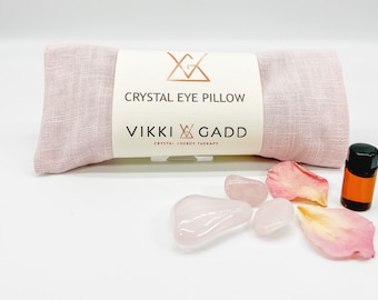 Rose Quartz Crystal Healing Eye Pillow