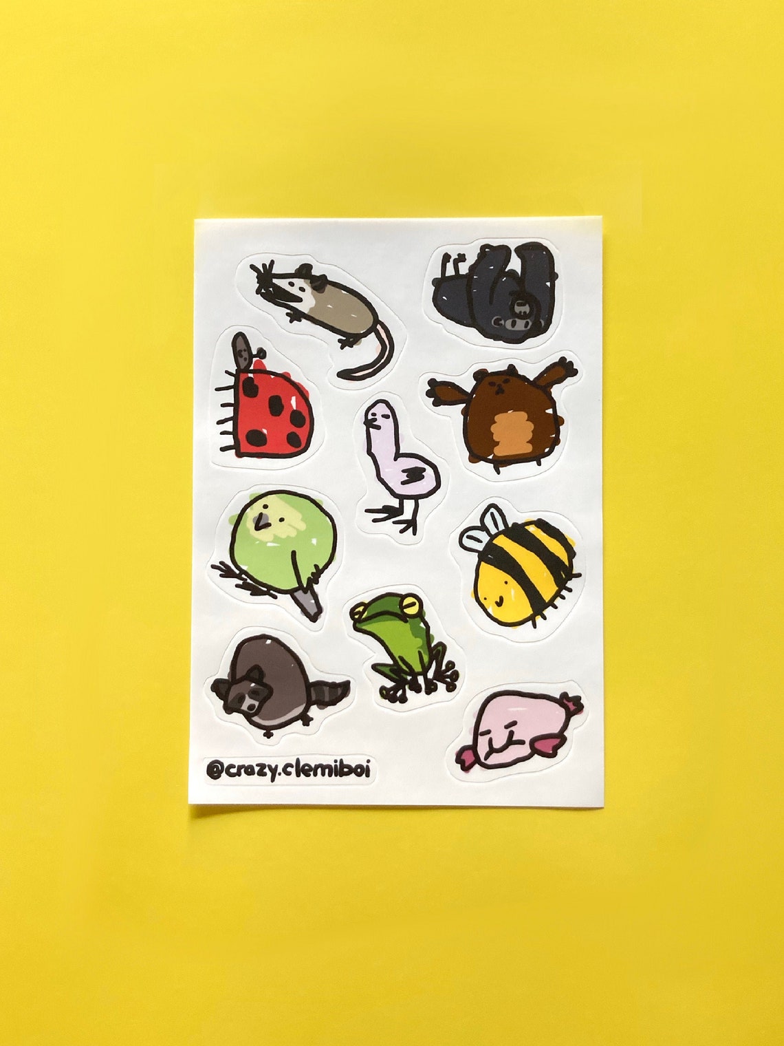 Animal Sticker Sheet | Etsy