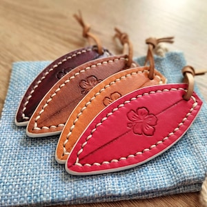 leather surfboard keyrings, perfect gift, genuine leather
