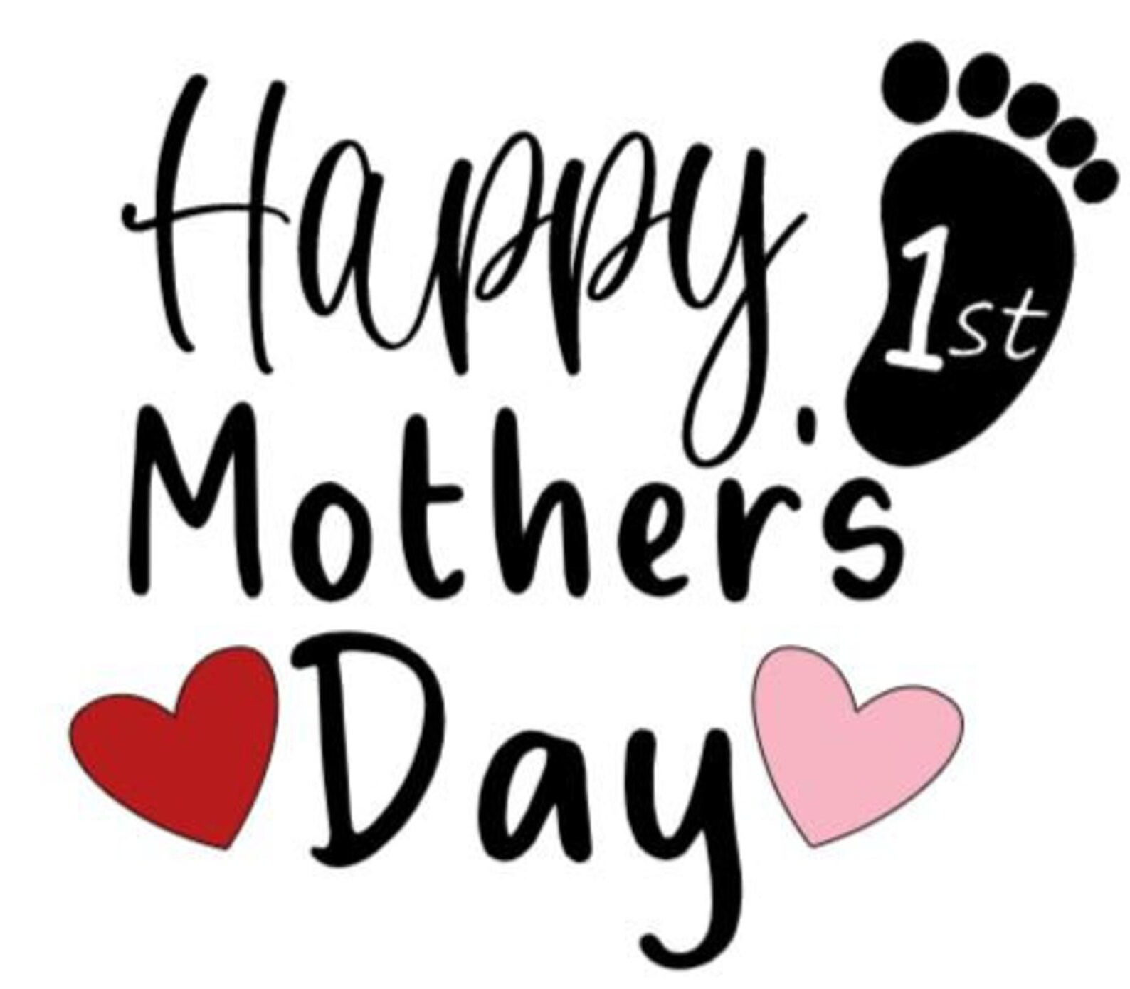 Happy 1st Mothers Day SVG & JPG Digital Download Cricut - Etsy